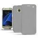 Samsung Galaxy S7 leather case - Gris ( Nappa - Pantone W428C ) 