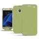 Housse cuir Samsung Galaxy S7  - Vert olive ( Nappa - Pantone 578U ) 