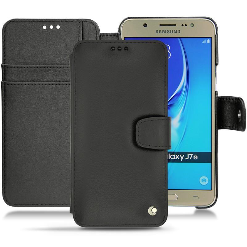 Custodia in pelle Samsung Galaxy J7 (2016) - Noir ( Nappa - Black ) 