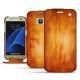 Housse cuir Samsung Galaxy S7  - Orange Patine
