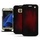 Housse cuir Samsung Galaxy S7  - Rouge Patine