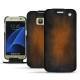 Housse cuir Samsung Galaxy S7  - Marron Patine