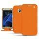 Custodia in pelle Samsung Galaxy S7 - Orange fluo