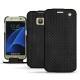 Housse cuir Samsung Galaxy S7  - Abaca nero