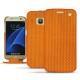 Housse cuir Samsung Galaxy S7  - Abaca arancio