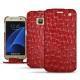 Funda de piel Samsung Galaxy S7 - Autruche ciliegia