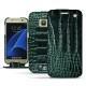Capa em pele Samsung Galaxy S7 - Crocodile pino