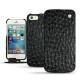 Custodia in pelle Apple iPhone SE - Autruche nero