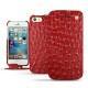 Funda de piel Apple iPhone SE - Autruche ciliegia
