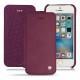 가죽 커버 Apple iPhone SE - Prune vintage ( Pantone 512C ) 