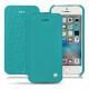 Apple iPhone SE leather case - Bleu fluo