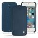 Capa em pele Apple iPhone SE - Jean vintage ( Roughtcut - Pantone 285U  ) 