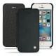 Housse cuir Apple iPhone SE - Dark vintage ( Roughtcut - Black#5256 ) 
