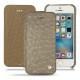Apple iPhone SE leather case - Autruche desert