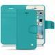 Housse cuir Apple iPhone SE - Bleu fluo