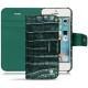 Funda de piel Apple iPhone SE - Crocodile pino