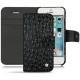 Custodia in pelle Apple iPhone SE - Autruche nero