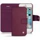 가죽 커버 Apple iPhone SE - Prune vintage ( Pantone 512C ) 