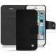 가죽 커버 Apple iPhone SE - Ebène ( Sleek P C12 - Black ) 