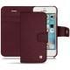 가죽 커버 Apple iPhone SE - Lie de vin ( Pantone 5115C ) 