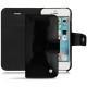 Apple iPhone SE leather case - Onyx ( Bologna Hi Gloss - Black ) 