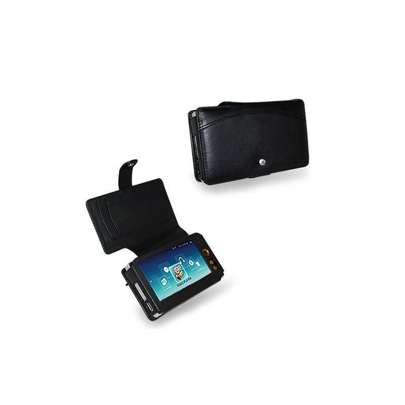 Etui cuir i-Station V43  - Noir ( Nappa - Black ) 