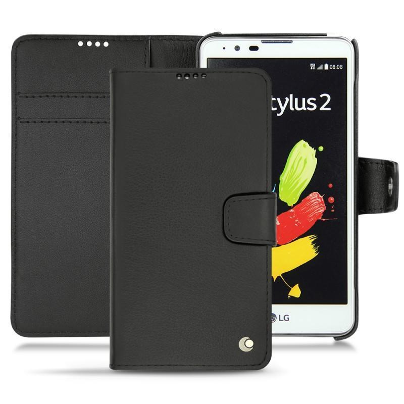 レザーケース LG Stylus 2 - Noir ( Nappa - Black ) 