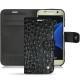 Capa em pele Samsung Galaxy S7 - Autruche nero