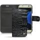 Samsung Galaxy S7 leather case - Crocodile nero