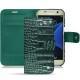 Custodia in pelle Samsung Galaxy S7 - Crocodile pino