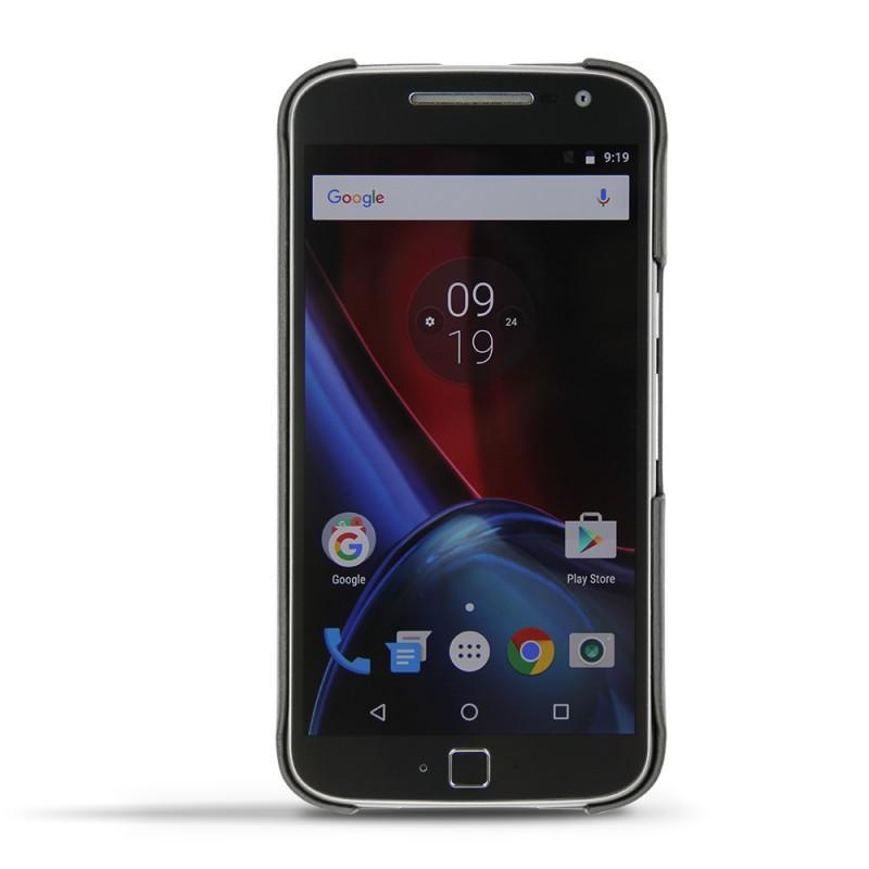 가죽 커버 Lenovo Moto G4 Plus - Noir ( Nappa - Black ) 