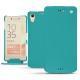 Sony Xperia X Performance leather case - Bleu fluo