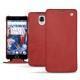 OnePlus 3 leather case - Cerise vintage ( Pantone 185C ) 