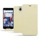 Capa em pele OnePlus 3 - Ivoire ( Sleek P C12 - White ) 