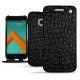Capa em pele HTC 10 - Autruche nero