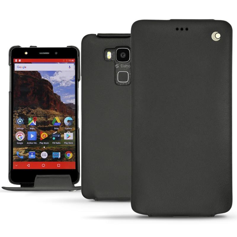 レザーケース Archos Diamond 2 Plus - Noir ( Nappa - Black ) 