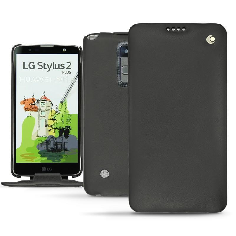 Lederschutzhülle LG Stylus 2 Plus - Noir ( Nappa - Black ) 
