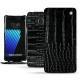 Custodia in pelle Samsung Galaxy Note 7 - Crocodile nero