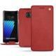 Samsung Galaxy Note 7 leather case - Cerise vintage ( Pantone 185C ) 