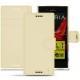 가죽 커버 Sony Xperia XZ - Beige ( Nappa - Pantone 7502C ) 