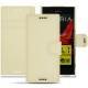 Housse cuir Sony Xperia XZ - Ivoire ( Sleek P C12 - White ) 