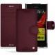 Sony Xperia XZ leather case - Lie de vin ( Pantone 5115C ) 