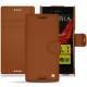 Sony Xperia XZ leather case - Marron ( Nappa - Pantone 1615C ) 
