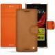 가죽 커버 Sony Xperia XZ - Mandarine vintage ( Pantone 165C ) 