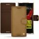 가죽 커버 Sony Xperia XZ - Sable vintage ( Roughtcut - Gaucho#57254 ) 