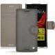 Housse cuir Sony Xperia XZ - Acier vintage ( Pantone 403C ) 