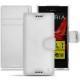 Sony Xperia XZ leather case - Platinium ( Bologna Hi Gloss Metallic - Pantone 877C ) 