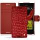 Funda de piel Sony Xperia XZ  - Autruche ciliegia