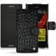 Sony Xperia XZ leather case - Autruche nero