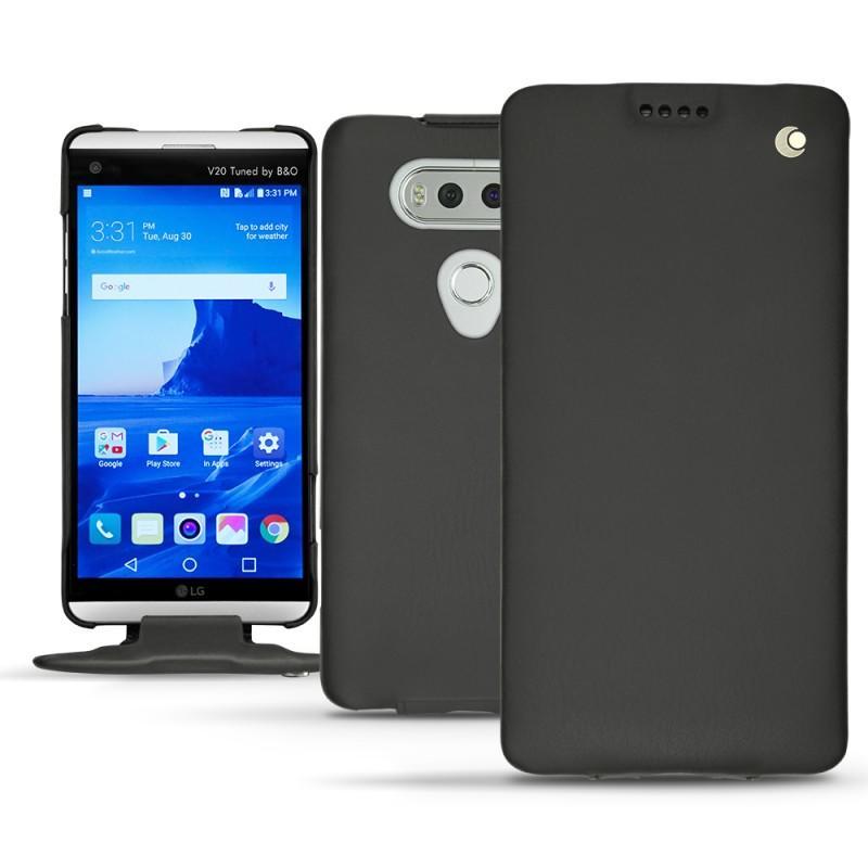 LG V20 leather case - Noir ( Nappa - Black ) 